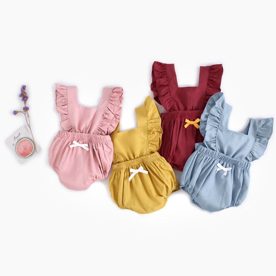 Baby Siamese Suspender Denim Romper