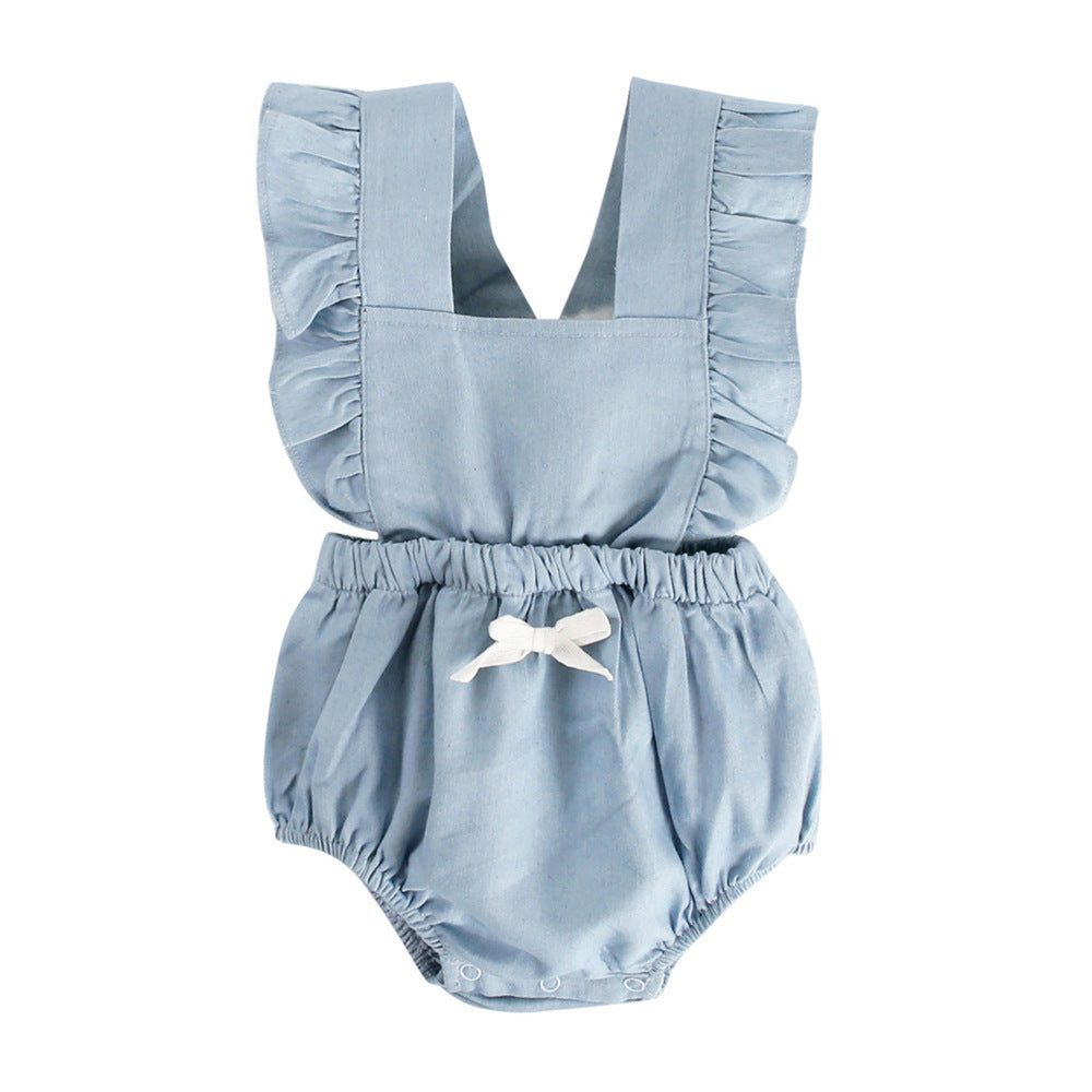 Ins Denim Baby One-piece Bodysuits Baby Romper