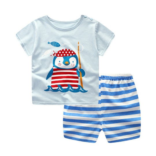 Cartoon Clothing Baby Boy Summer Casual Clothing Sets