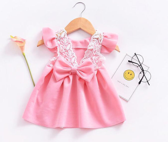 Blossom Delight: Blue and Pink Baby Dresses