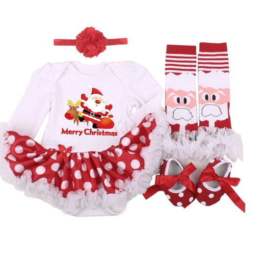 Adorable 4-Piece Outfit Christmas Set