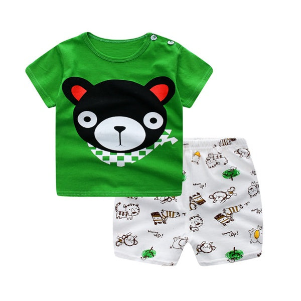 Cartoon Clothing Baby Boy Summer Casual Clothing Sets