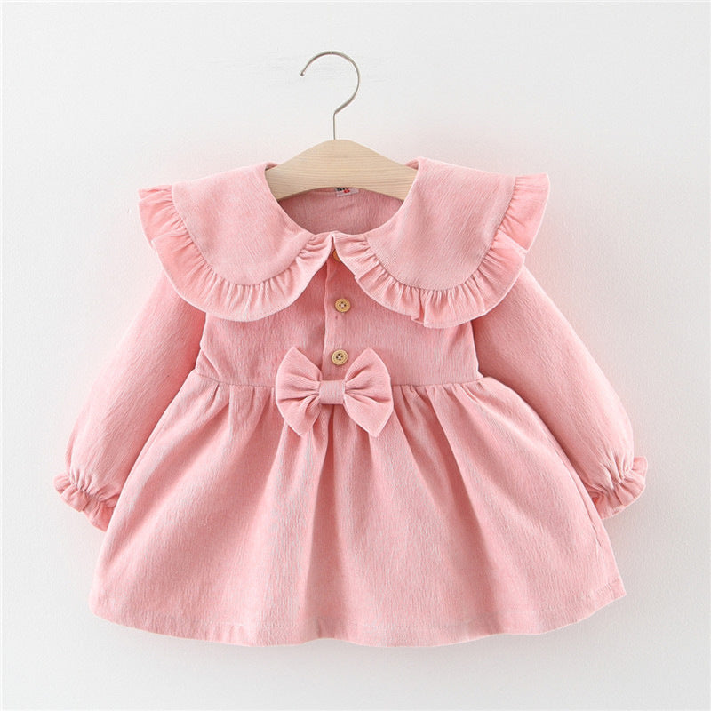 Bow Corduroy Dress