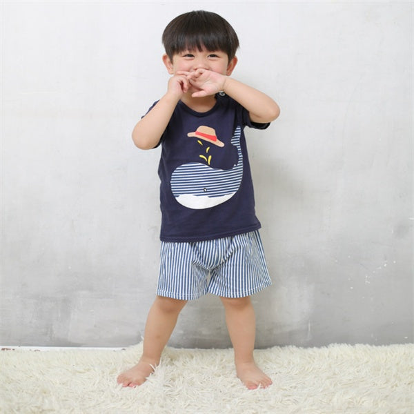 Cartoon Clothing Baby Boy Summer Casual Clothing Sets