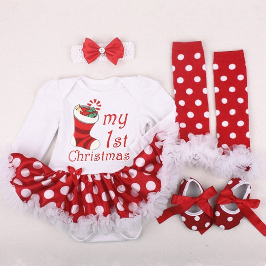 Adorable 4-Piece Outfit Christmas Set