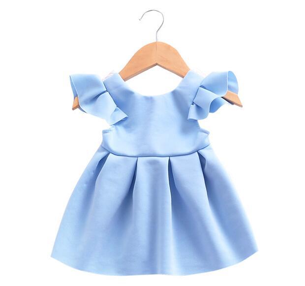 Blossom Delight: Blue and Pink Baby Dresses